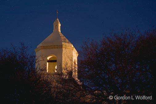 Mission Bell Tower At Night_44096.jpg - Mission Espiritu SantoPhotographed at Goliad, Texas, USA.
